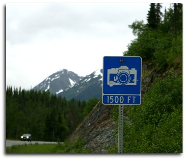 Somebody left a camera fifteen hundred feet up the road...
